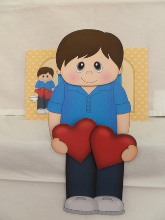 3D on the Shelf Card Kit - Hearts Love & Romance Lady Chloe by Jean Harrison