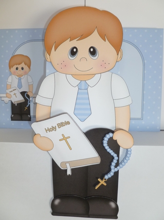 3D on the Shelf Card Kit - 1st Holy Communion Boy Ezra by Jean Harrison