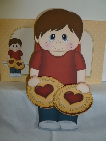 3D on the Shelf Card Kit - Little Jammy Dodger Boy Guy by Jean Harrison