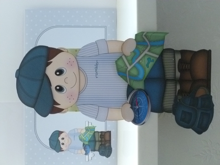 3D on the Shelf Card Kit - Little Rambler Boy Nathanial by Jean Harrison