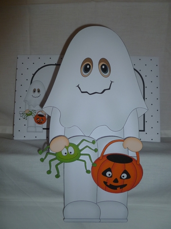 3D on the Shelf Card Kit - Little Fancy Dress Ghost Spyro by Jean Harrison
