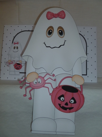 3D on the Shelf Card Kit - Little Fancy Dress Ghost Spyro by Jean Harrison