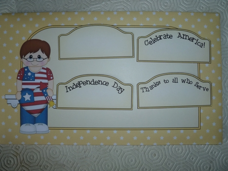 3D On the Shelf Card Kit - Patriotic Stars & Stripes Rylan is Celebrating 4th July by Jean Harrison