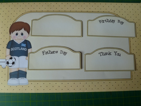 3D On the Shelf Card Kit - Little Scotland Footballer Murdoch is On the Ball by Jean Harrison