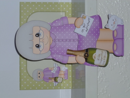 3D On the Shelf Card Kit - Brigette is Happily Retired by Jean Harrison