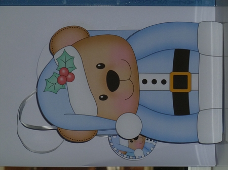 3D Christmas Livvy Bear Gift Bag Mini Kit by Jean Harrison