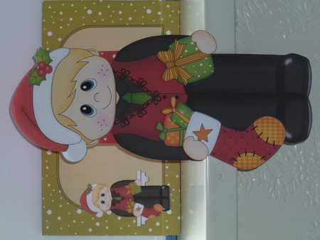 3D On the Shelf Card Kit - Little Christmas Boy Irish Dancer is going to the Festive Ceili by Jean Harrison