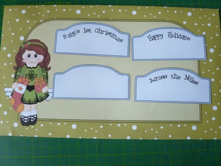 3D On the Shelf Card Kit - Little Christmas Girl Irish Dancer is going to the Festive Ceili by Jean Harrison