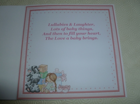 GIRLS STUFF NEW BABY GIRL 8x8 Decoupage & Insert Mini Kit by Jean Harrison