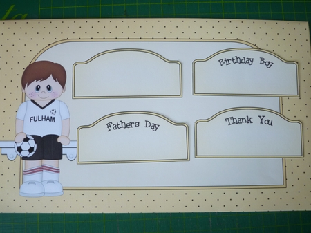 3D On the Shelf Card Kit - Little Footballer Erasmo plays for Fulham by Jean Harrison