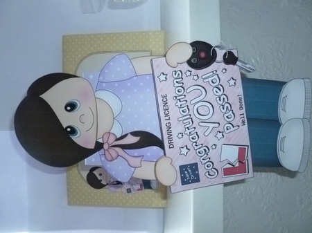 3D On the Shelf Card Kit - Georgina has passed her Driving Test! by Jean Harrison
