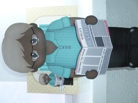 3D On the Shelf Card Kit - Ethnic Older Man Willard is the Worlds Best Dad by Jean Harrison