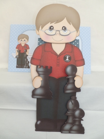 3D On the Shelf Card Kit - Older Man Alexander is a Chess Champion by Jean Harrison