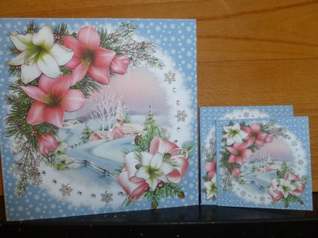 8x8 Christmas church with amaryllis mini kit by Jean Harrison