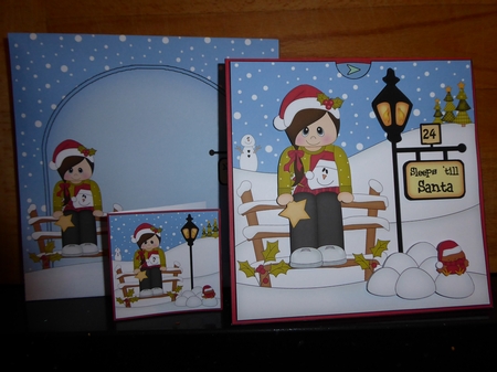 3D Christmas Jumper Girl Sleeps Till Santa Countdown Card by Jean Harrison