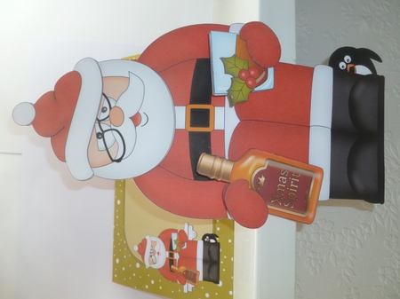 3D Christmas On the Shelf Card Kit - Santa is getting in the Christmas Spirit! by Jean Harrison