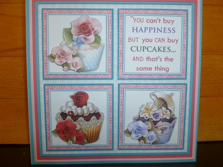CUPCAKE HAPPINESS SQUARES 7.5 Quick Layer Card & Insert Mini Kit by Jean Harrison