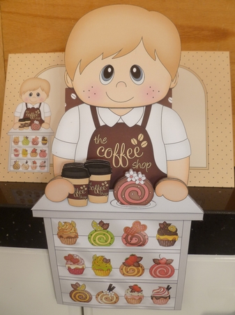 3D on the Shelf Card Kit - the Coffee Shop Man Lawson by Jean Harrison