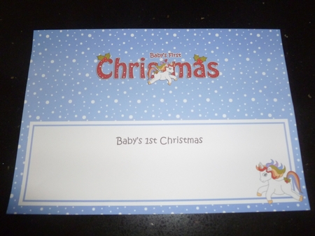 Large DL BABYS FIRST CHRISTMAS insert by Jean Harrison