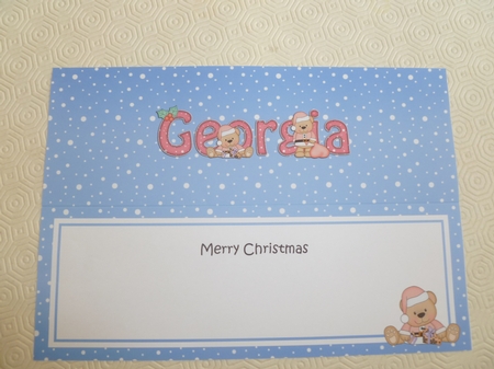 Large DL Merry Christmas GEORGIA 3D decoupage  by Jean Harrison