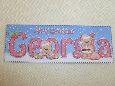 Large DL Merry Christmas GEORGIA insert by Jean Harrison