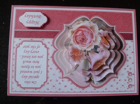 LILY ROSES & VERSE A5 Card Topper & Pyramage  by Jean Harrison