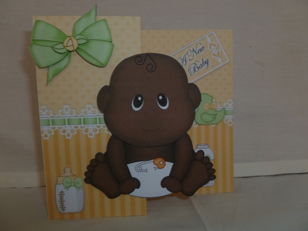 3D Shaped No-Hole Fold Back Mini Kit - Cute Little Ethnic Baby Ashanti by Jean Harrison