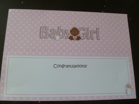 Large DL YIPPEE ... ITS A BEAUTIFUL ETHNIC NEW BABY GIRL 3D decoupage by Jean Harrison