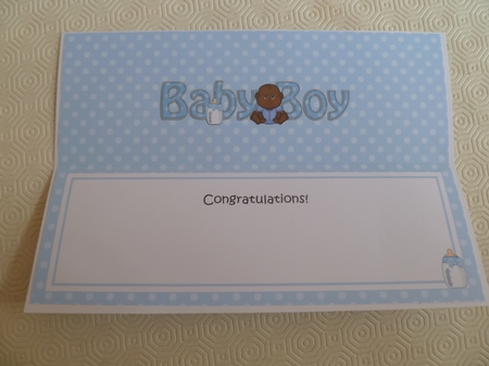 Large DL ETHNIC NEW BABY BOY insert by Jean Harrison