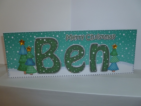 Large DL Merry Christmas BEN insert by Jean Harrison
