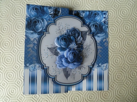 Flower Bouquet Fold Back Card Kit-3 by Jean Harrison