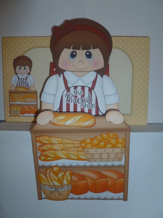 3D On the Shelf Card Kit - Teen Dianne works at the Bread & Bun Bakery  by Jean Harrison