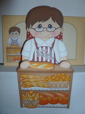 3D On the Shelf Card Kit - Teen Kirby works at the Bread & Bun Bakery by Jean Harrison