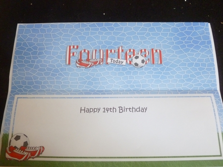 Large DL Happy Birthday FOURTEEN TODAY 3D decoupage by Jean Harrison