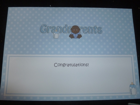 Large DL Congratulations NEW GRANDPARENTS insert by Jean Harrison