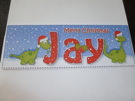 Large DL Merry Christmas JAY 3D decoupage  by Jean Harrison