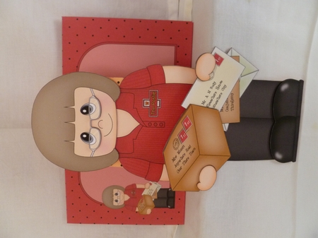 3D On the Shelf Card Kit - Little Postie Bronwyn by Jean Harrison
