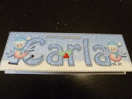 Large DL Merry Christmas CARLA insert by Jean Harrison