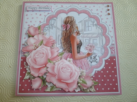 AN EVENING OUT Female Birthday 7.5 Decoupage Ages & Insert Kit by Jean Harrison