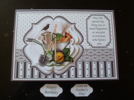GARDENING TOOLS A5 Quick Pyramage Card  by Jean Harrison