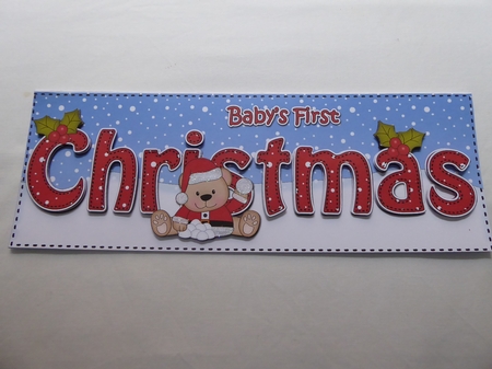 Large DL BABYS FIRST CHRISTMAS insert by Jean Harrison