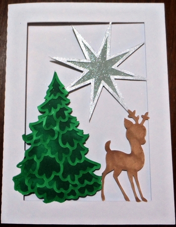CHRISTMAS TREE AND REINDEER by Jean-Marie Penny