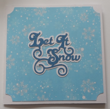 Christmas Scene Tunnel Card with Snowflake Backing Paper by Jean-Marie Penny