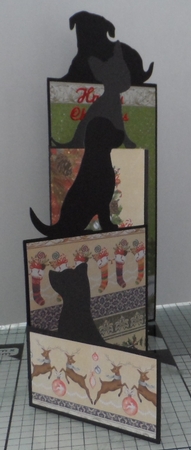 Puppies Z Fold Card and Envelope by Jean-Marie Penny