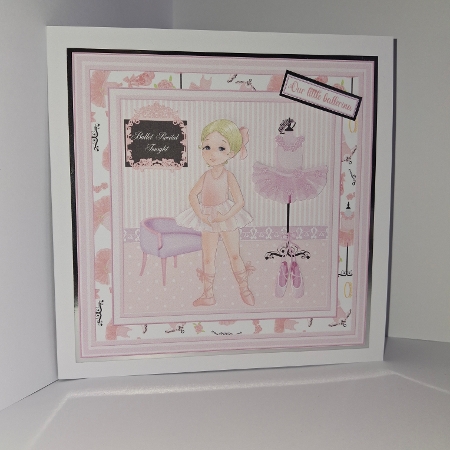 Ballerina Decoupage 7x7ins Topper 4 by Jean-Marie Penny
