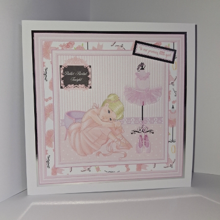 Ballerina Decoupage 7x7ins Topper 5 by Jean-Marie Penny