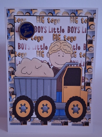 A4 Aprox Little Boy Big Toy Topper 2 by Jean-Marie Penny