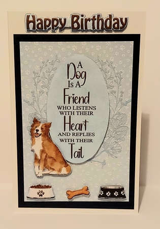 A Dog Is A Friend Border Collie 1 by Jean-Marie Penny