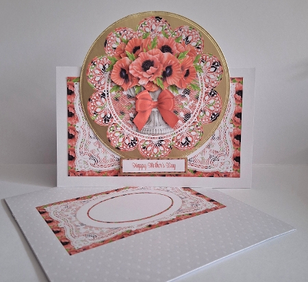 Poppies All Occasions 7 x 7 Shaped Card by Jean-Marie Penny