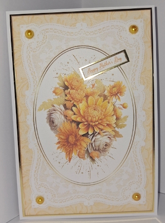 Floral Display Lace Frame Decoupage Topper 2 by Jean-Marie Penny